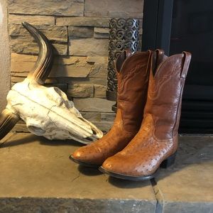 Ladies Tony Lama Ostrich Roper Boots